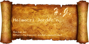 Helmeczi Jordán névjegykártya